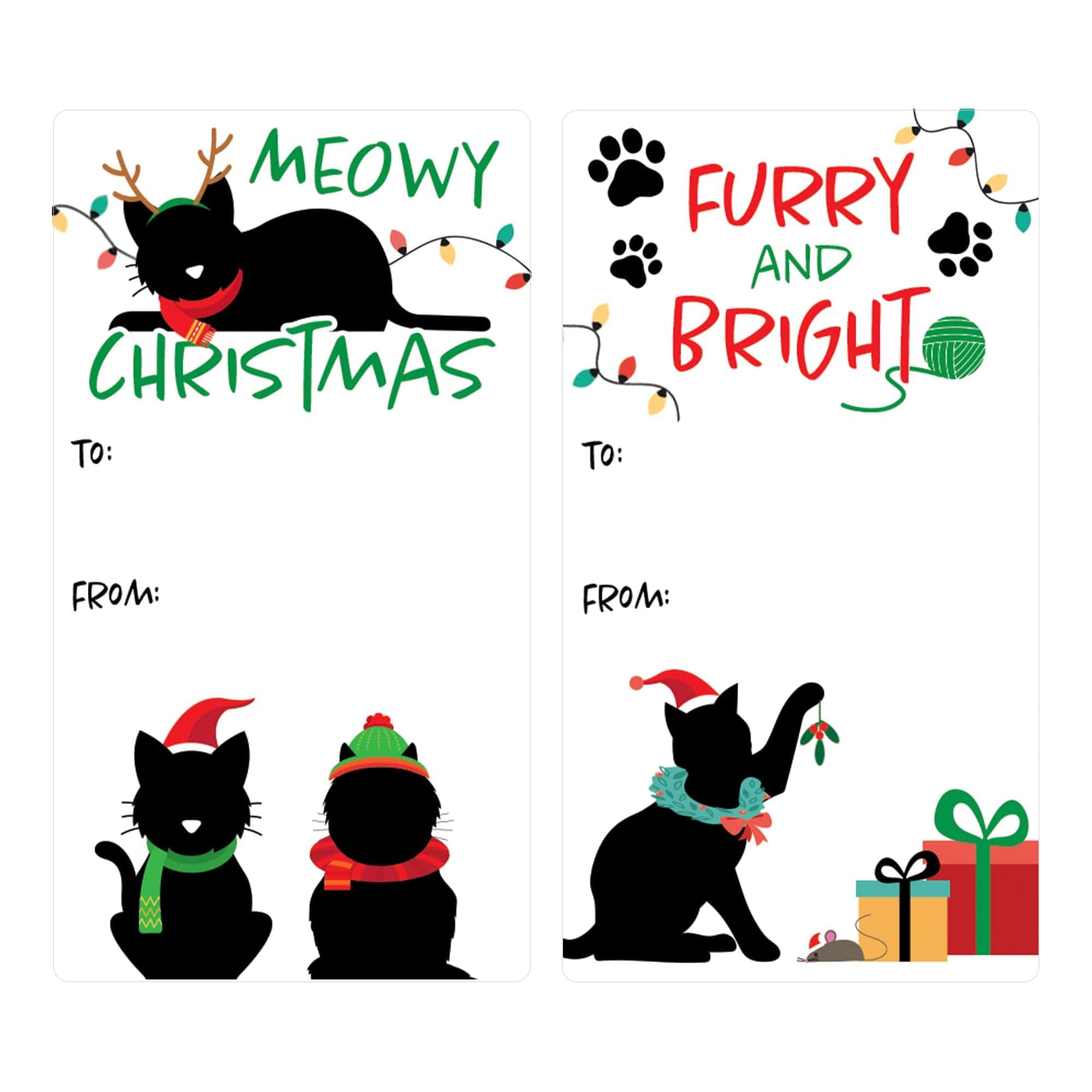 Cat Christmas Tags (Cat Gift Tags)