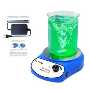 xin tester 5000ml magnetic stirrer, stainless steel magnetic mixer with stir bar, magnetic stir plate for sauces/yeast starters/paint/ink (no heating) max stirring rate: 2200rpm