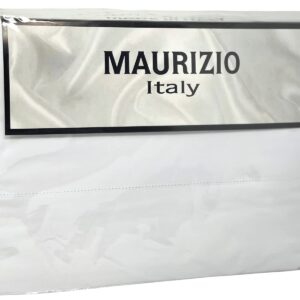 Maurizio Italy 3 Piece 100% Cotton Luxury Duvet Quilt Comforter Cover Set with an Embroidered Hemstitch Detail (King (U.S. Standard))