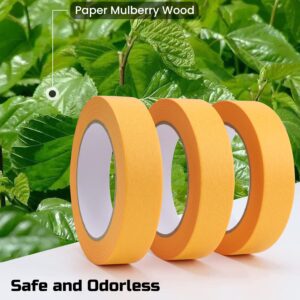 Lichamp 20 Bulk Pack 1 inch Yellow Painters Tape, Orange Masking Tape, 0.95 inch x 55 Yard x 20 roll, 2010YL(Total 1100 Yards)