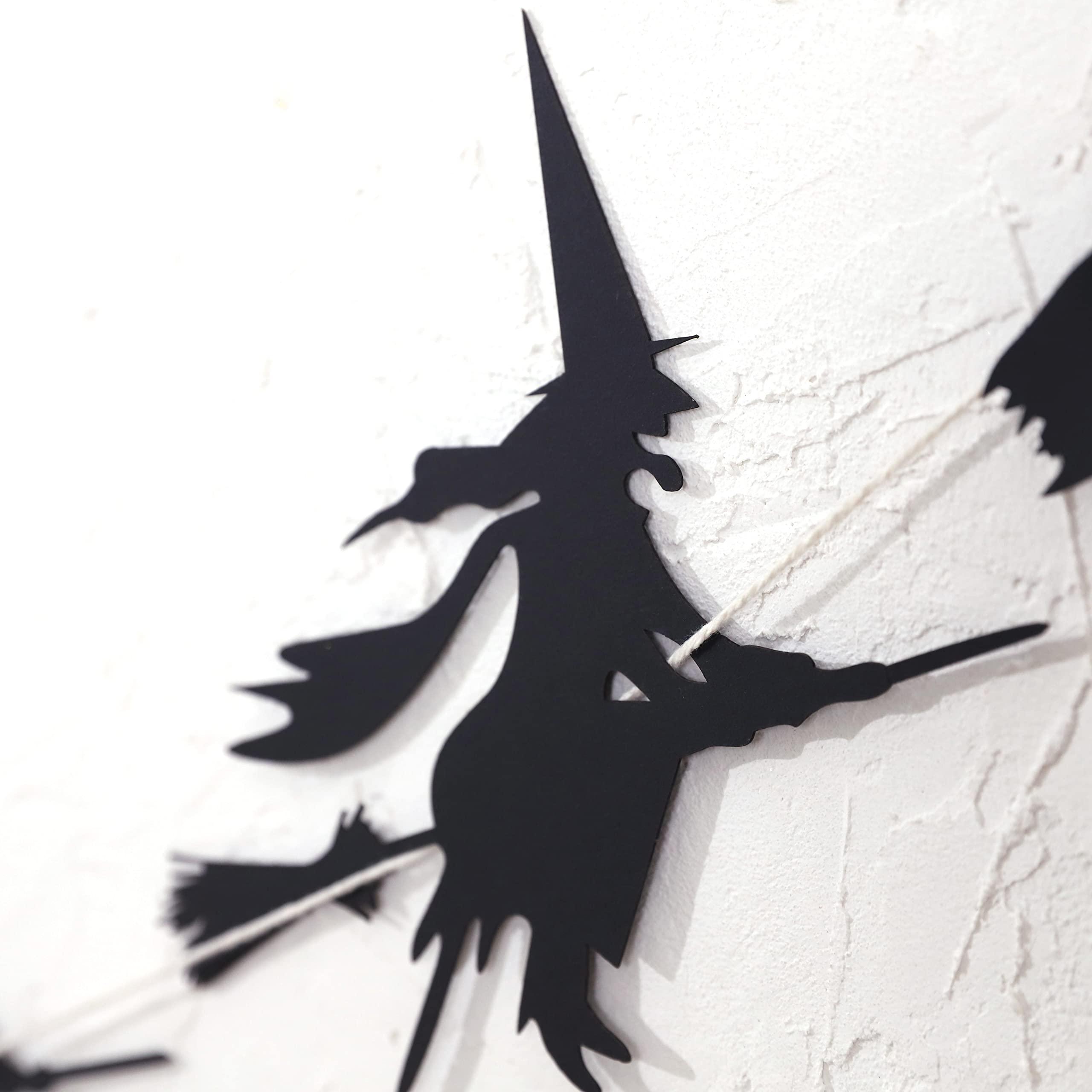 Black Witch Banner - Halloween Witch Banner, Witch Bunting(Witch Banner)