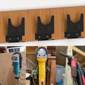 Gijok Angle Grinder Holder Tool Wall mount Bracket for 5inch Grinder, 4pcs Impact Wrench Wall Holder, Angle Grinder Storage Rack for Angle Grinders, Cutters, Polishers etc