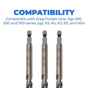 Kreg KPHA300 Easy-Set Pocket-Hole Drill Bit | 2 Pack