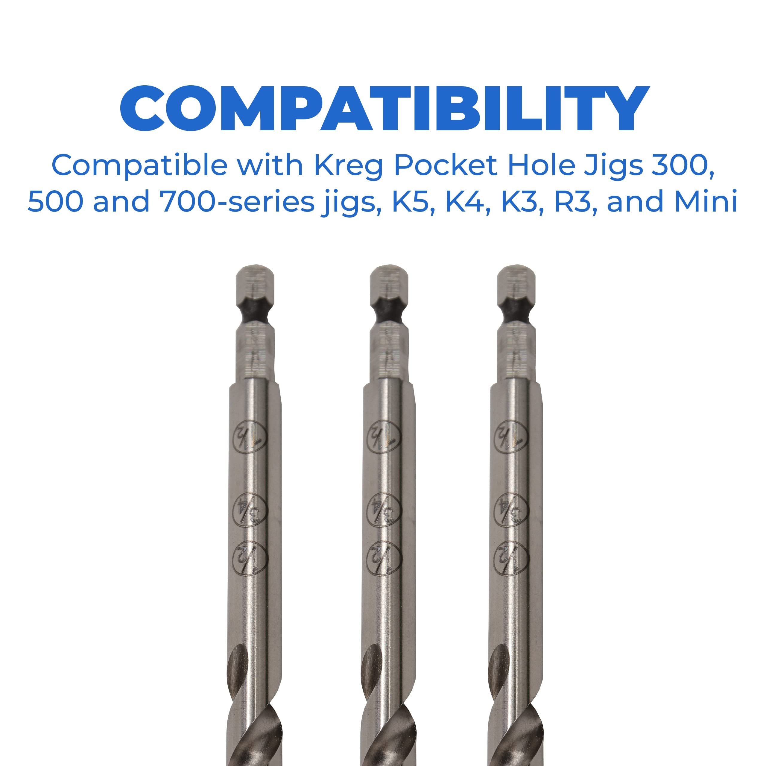 Kreg KPHA300 Easy-Set Pocket-Hole Drill Bit | 2 Pack