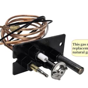 10002265 Replacement Propane/Natural Gas 3 Way Pilot Assembly compatible with for Majestic Temco, and Vermont Castings gas stoves