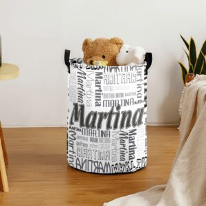 Custom Name Large Sized Storage Basket Personalized Name Laundry Basket Waterproof Coating Organizer Bin Laundry Hamper for Nursery Clothes Toys