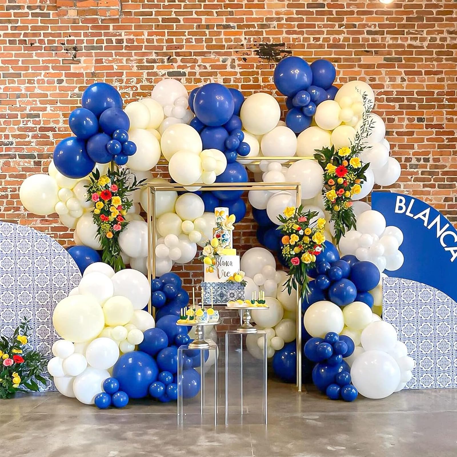 RUBFAC 87pcs Royal Blue Balloons Different Sizes 18 12 10 5 Inch for Garland Arch, Blue Balloons for Birthday Party Graduation Baby Shower Baseball Nautical Party Decoration