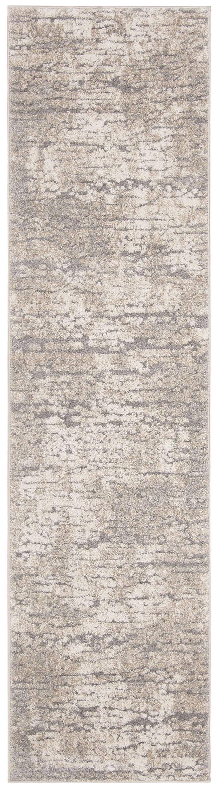 SAFAVIEH Spirit Collection Area Rug - 10'6" x 14', Taupe & Ivory, Modern Abstract Design, Non-Shedding & Easy Care, Ideal for High Traffic Areas in Living Room, Bedroom (SPR126E)