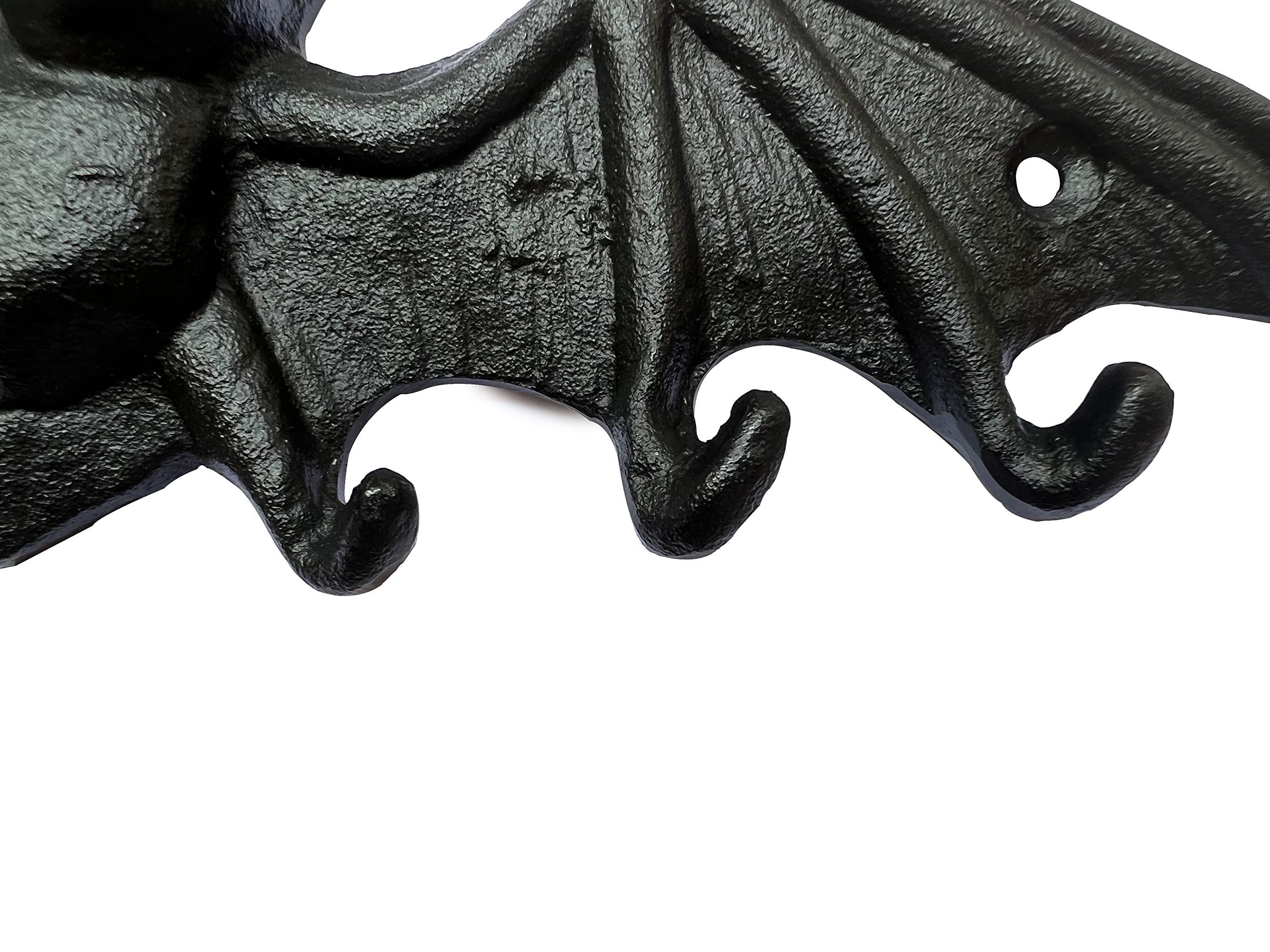 Hallocool Bat Key Holder Cast Iron Bat Key Hooks Decorative Hook Gothic Decor Vampire Bat Key Hanger Key Hooks for Hanging Dog Leash Wallet Belt Umbrella Towel, Bat Figure Wall Hook Halloween Bats