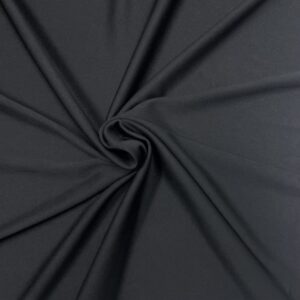 Interlock Fabric Lightweight Polyester Knit Lining Stretch 60'' Wide-1 Yard (Black)