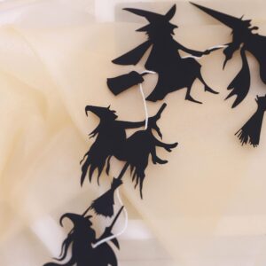 Black Witch Banner - Halloween Witch Banner, Witch Bunting(Witch Banner)