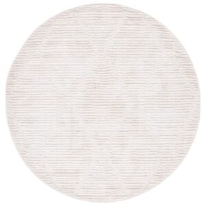 SAFAVIEH Marrakech Collection 8' Round Beige MRK517C Moroccan Boho Tribal Trellis Area Rug