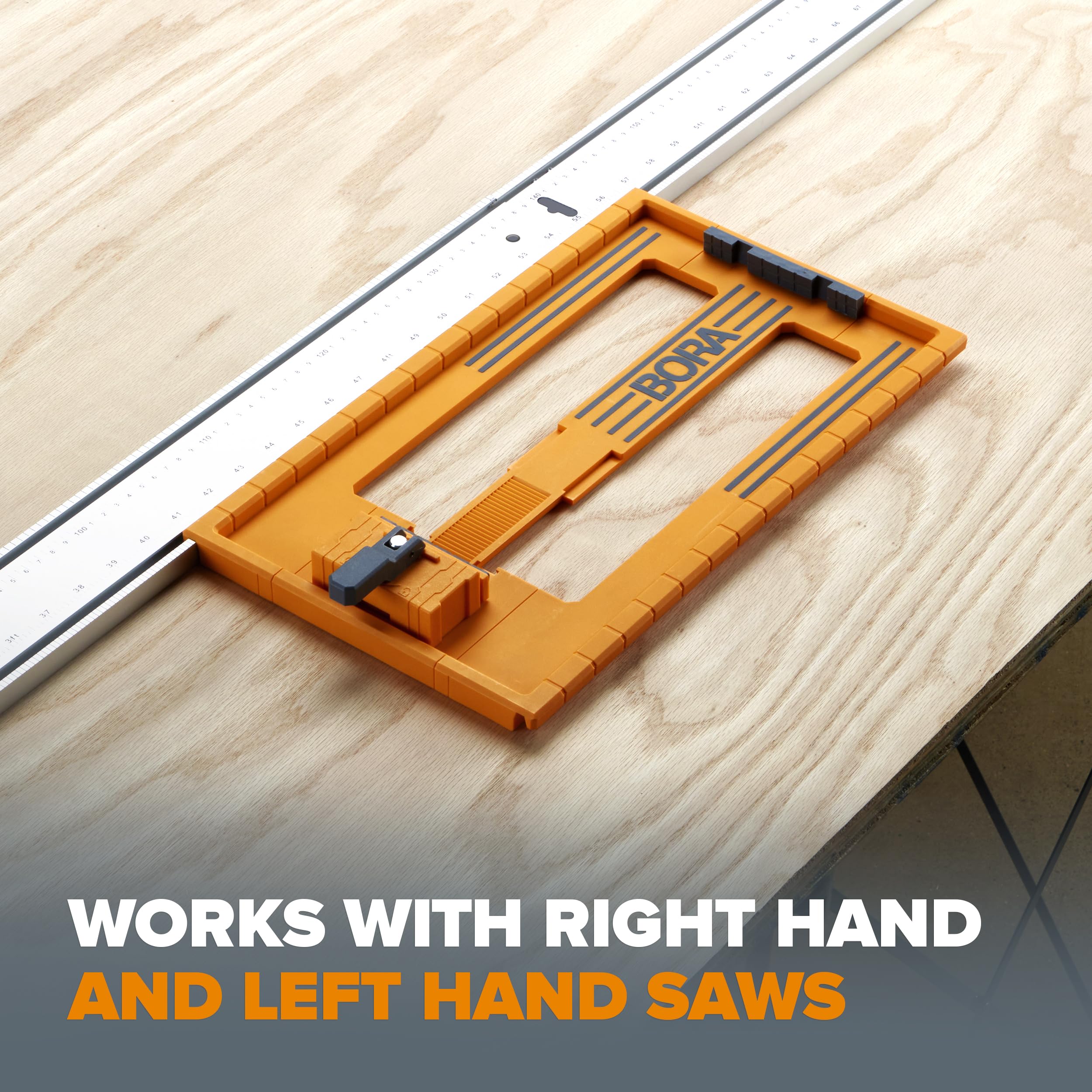 BORA NGX Saw Plate RT Circular Saw Guide, For Straight Cuts, designed for use with Bora NGX and WTX Clamp Edge System, Adjustable to fit most Circular Saws 546001