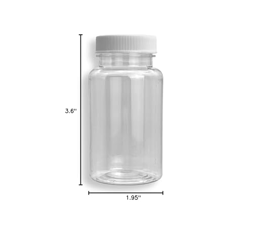 LUBEFLEX Oil Sampling Bottle - Made in USA - Pack of 6 Oil Analysis Sampling Clear Plastic Bottle 4 oz (120 ml) Capacity with 38-400 Cap Size - FDA Compliant and BPA Free …