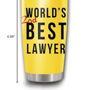 Insulated Tumbler Stainless Steel Worlds Bottle 2nd Travel Cup Best Coffee Lawyer Friend Vacuum Mug Tea With Lid Family 20 Oz Tumblers Gifts For Friend Co-worker Father's Mother's Day Birthday Christ