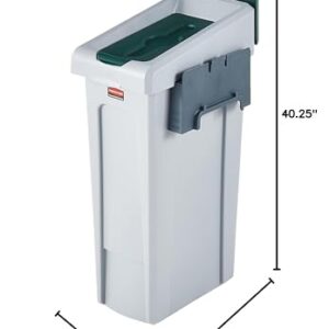 Rubbermaid Commercial Products Slim Jim Recycling Station 1-Stream Compost Bin/Can/Kit/Station, 23 GAL, for Kitchens/Classrooms/Offices/Back of House/Higher Education/Commercial Facilities