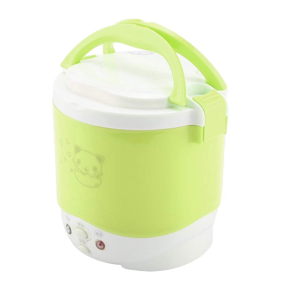 Rice cooker,Rice Cooker Small,Rice Cooker 6 Cup,1L Rice Cooker,Steamer,12v Electric Lunch Box for Car Electric Food Steamer Fast Cooking Fully Automatic Pot for Travel