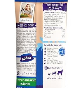 Soopa Apple & Blueberry Dental Sticks Dog Treats, 3.5oz