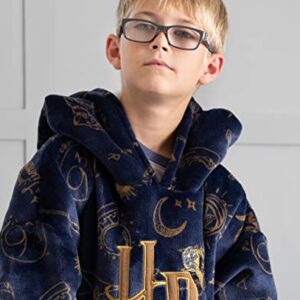 Harry Potter Girls Wearable Blanket Hoodie | Childrens Hooded Sherpa Fleece Pullover HP Hogwarts | Kids Sherpa Lined