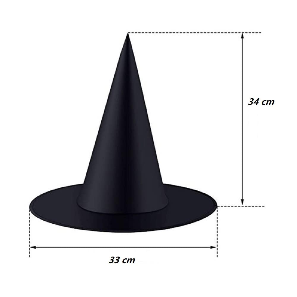 3 PCS Wizard Hats Black Witch Hat Kids Hats Halloween Costume Party Decoration Accessories