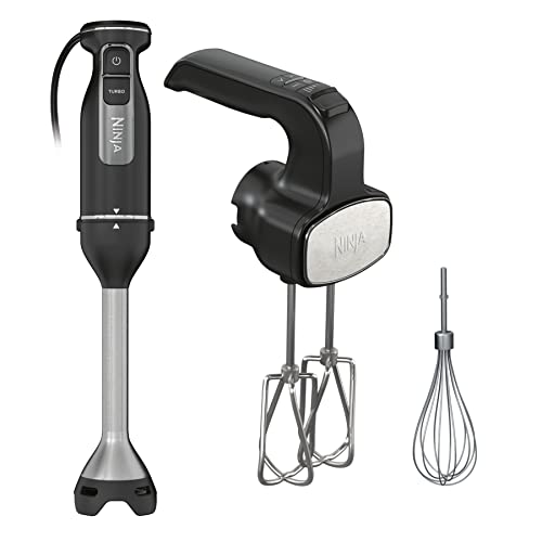 Ninja CI100C Foodi Power Mixer System Immersion Blender and HandMixer Combo, Black