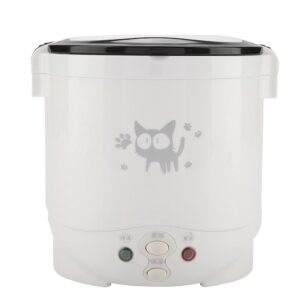 Small Rice Cooker,12v Portable Travel Rice Cooker For Car, Cooking Heating and Keeping Warm Function, Can be Used As a Electric Lunch Box(White)