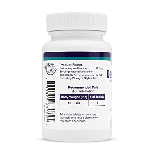 Nutramax Laboratories Denamarin Liver Health Supplement for Medium Dogs - With S-Adenosylmethionine (SAMe) and Silybin, 30 Tablets