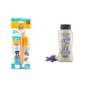 arm & hammer for pets fresh breath kit for dogs | wahl usa 4-in-1 calming pet shampoo