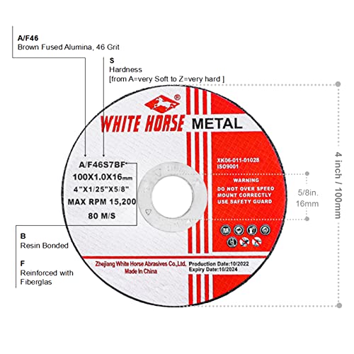 TRAMULL Ultra Thin Cut Off Wheel 4'' x .04'' x 5/8'' for Metal and Stainless Steel Cutting, Type 1, Angle Grinder Uses (12 PCS)