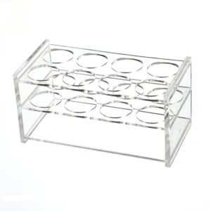 Acrylic Clear Test Tube Rack for 50ml Tubes, 8 Holes Lab Tube Rack Holder for Test Tubes, Centrifuge Tube - Detachable, Hole Diameter 30mm