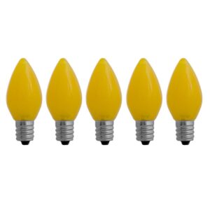 ezls c7 yellow opaque smd led bulbs - 5 pack smooth lens yellow opaque c7 replacement bulbs