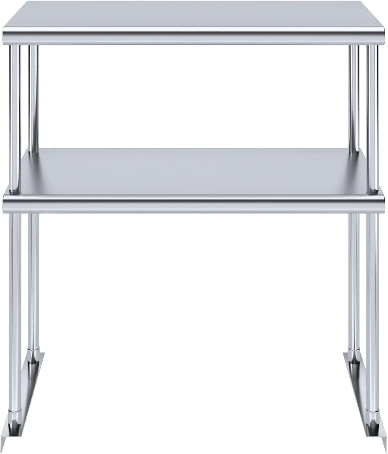 Express KitchQuip NSF Certified 18 Gauge Heavy Duty Stainless Steel Double overshelf with Brackets for Kitchens, Utility Rooms, Storage, Offices & Home