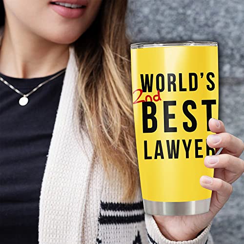 Insulated Tumbler Stainless Steel Worlds Bottle 2nd Travel Cup Best Coffee Lawyer Friend Vacuum Mug Tea With Lid Family 20 Oz Tumblers Gifts For Friend Co-worker Father's Mother's Day Birthday Christ