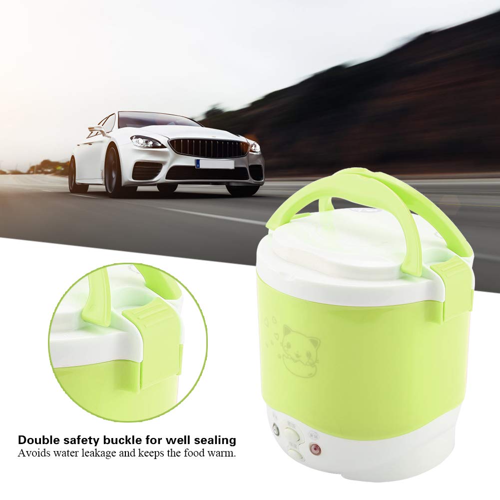 Rice cooker,Rice Cooker Small,Rice Cooker 6 Cup,1L Rice Cooker,Steamer,12v Electric Lunch Box for Car Electric Food Steamer Fast Cooking Fully Automatic Pot for Travel