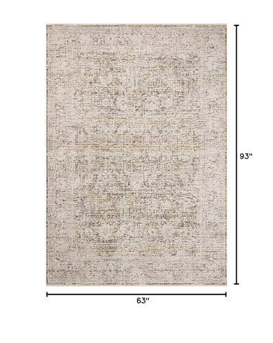 Loloi Amber Lewis Alie Collection ALE-05 Gold/Beige 5'-3'' x 7'-9'', .13'' Pile Height, Area Rug