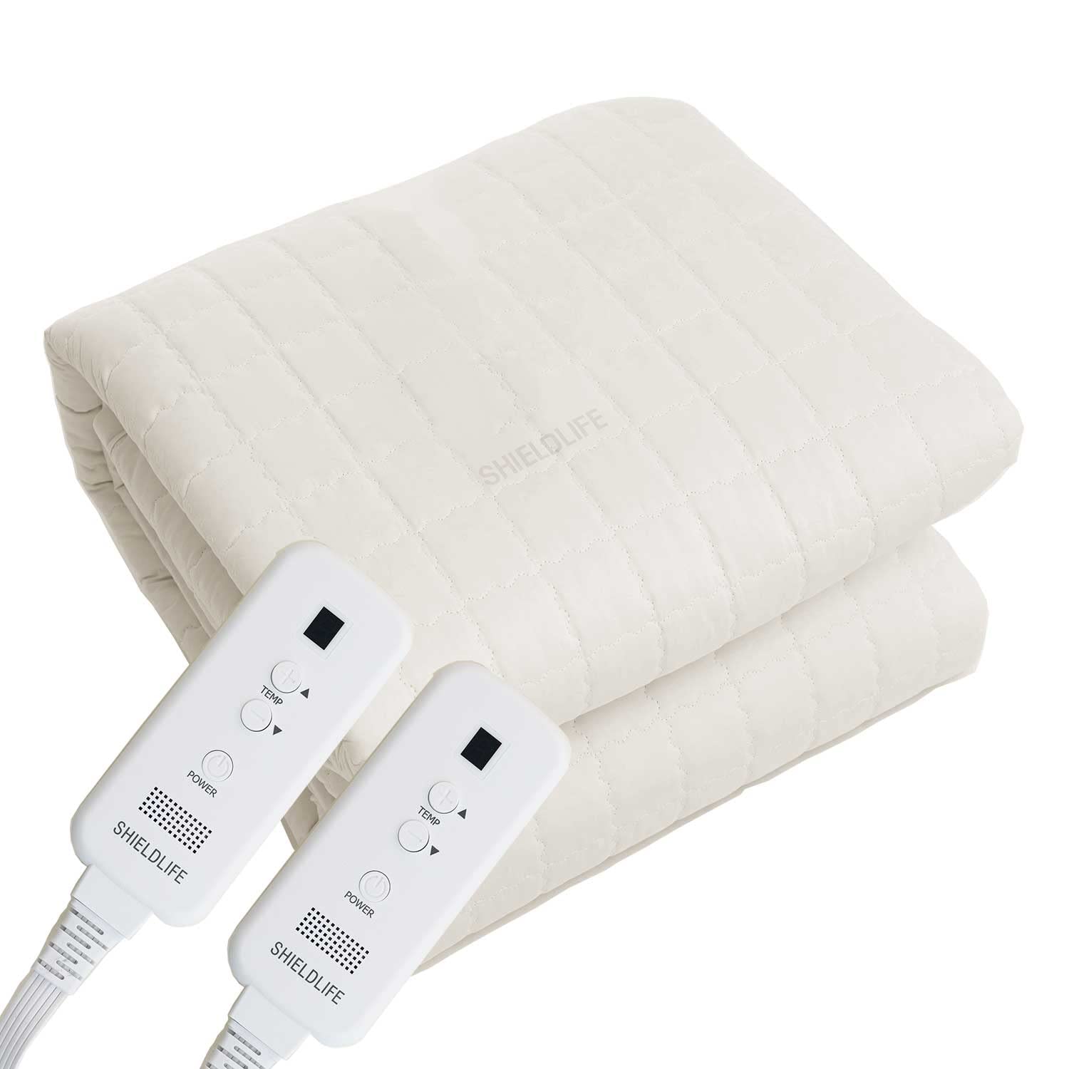 99% EMF Blocking Heated Mattress Pad. Far Infrared Heat and Negative Ion with 8 Heat Settings and Auto Shut Off by Shield Life. King Size Bed Warmer (80" x 72")