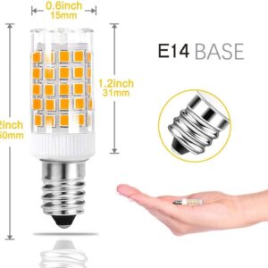 SSXBF E14 LED Light Bulbs, E14 European Base Bulb, 4W Equivalent 40W Incandescent Bulb, Warm White 3000K, 350LM,5-Pack