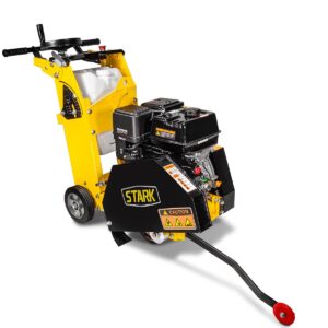 stark usa stark 14.0hp walk behind concrete floor cut off saw gas-powered w/wheel 20inches wet cutter tile masonry rock stone w/guide roller