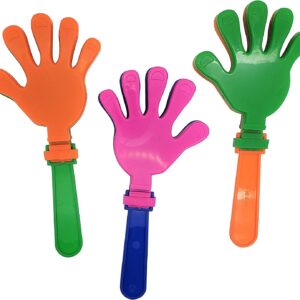 Colorful Large 7" Hand Clappers (12 Pack) Plastic. Perfect Noisemakers for Parties, Sporting Events, Graduation Celebrations, Birthday Surprise Party or any other Noise Requiring Occasion!