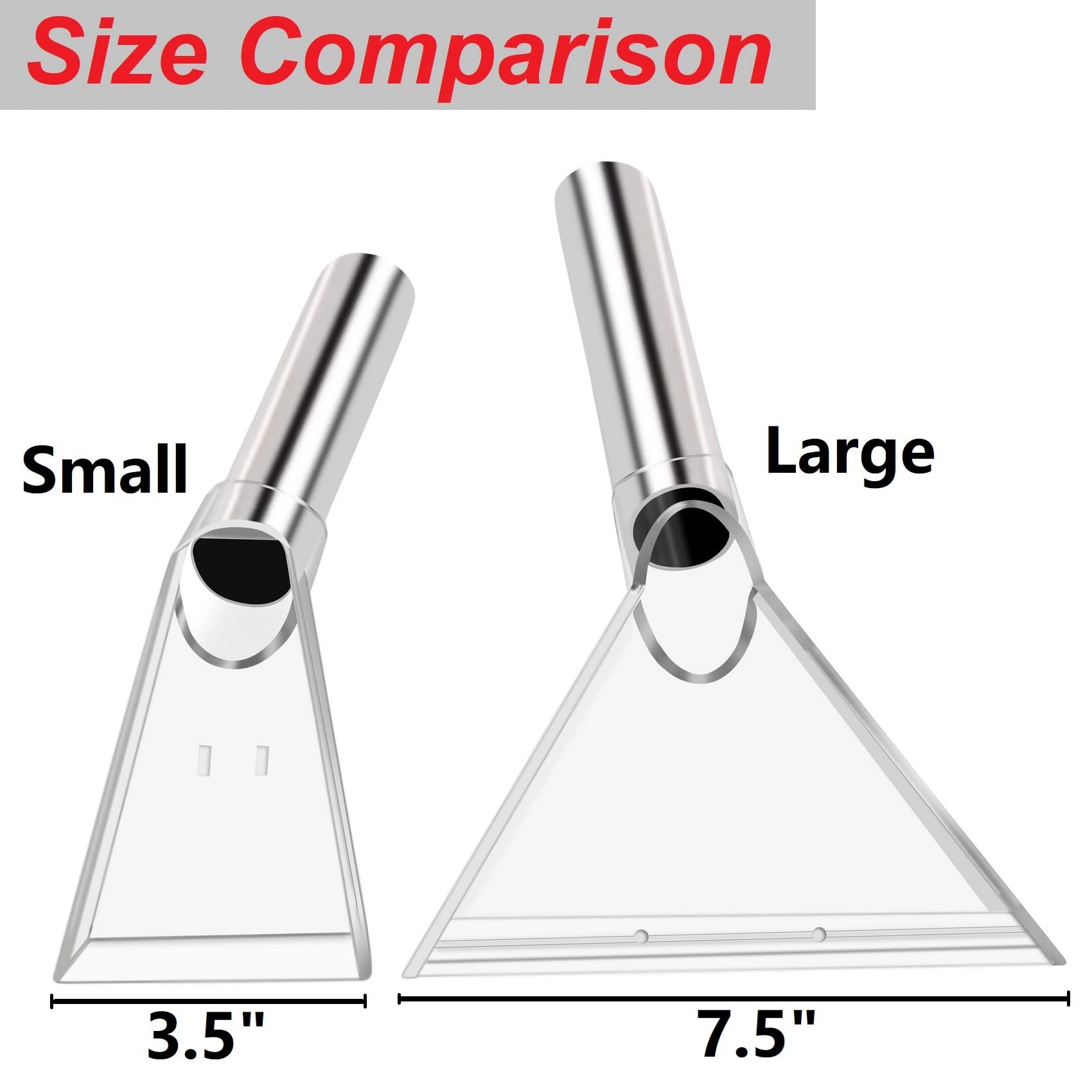 TunaMax Universal Work with All Shop Vacs Clear Extractor Attachment with 1-1/4" & 1-7/8" & 2-1/2" Adapters for Upholstery & Carpet Cleaning & Auto Detailing, Wet/dry Vacuum Extraction Accessory