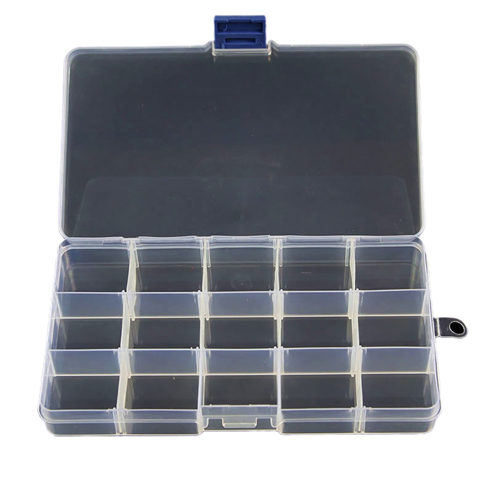 10/15/24 Grids Clear Plastic Organizer Box Storage Container Jewelry Box with Adjustable Dividers for Beads Art DIY Crafts Jewelry Fishing Tackles, Plastic Jewelry Box Organizer Storage Container 15