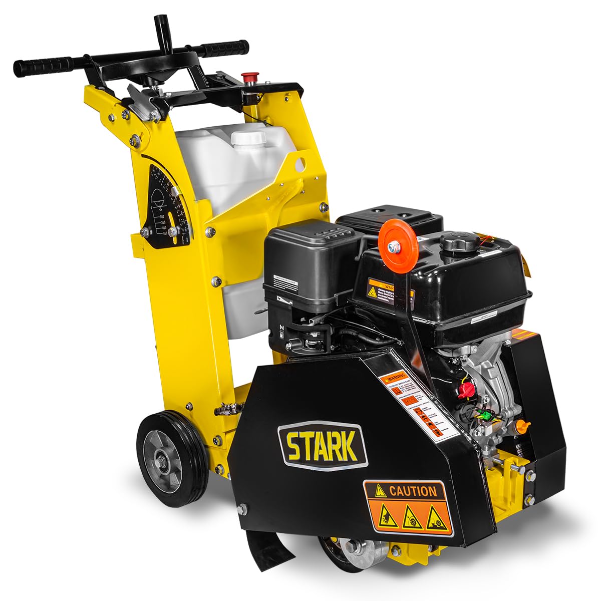 Stark USA Stark 14.0HP Walk Behind Concrete Floor Cut Off Saw Gas-Powered w/Wheel 20inches Wet Cutter Tile Masonry Rock Stone W/Guide Roller