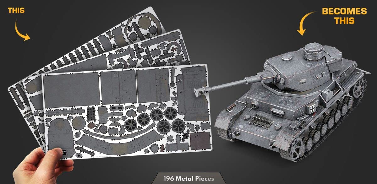 Metal Earth Premium Series Panzer IV Tank 3D Metal Model Kit Fascinations