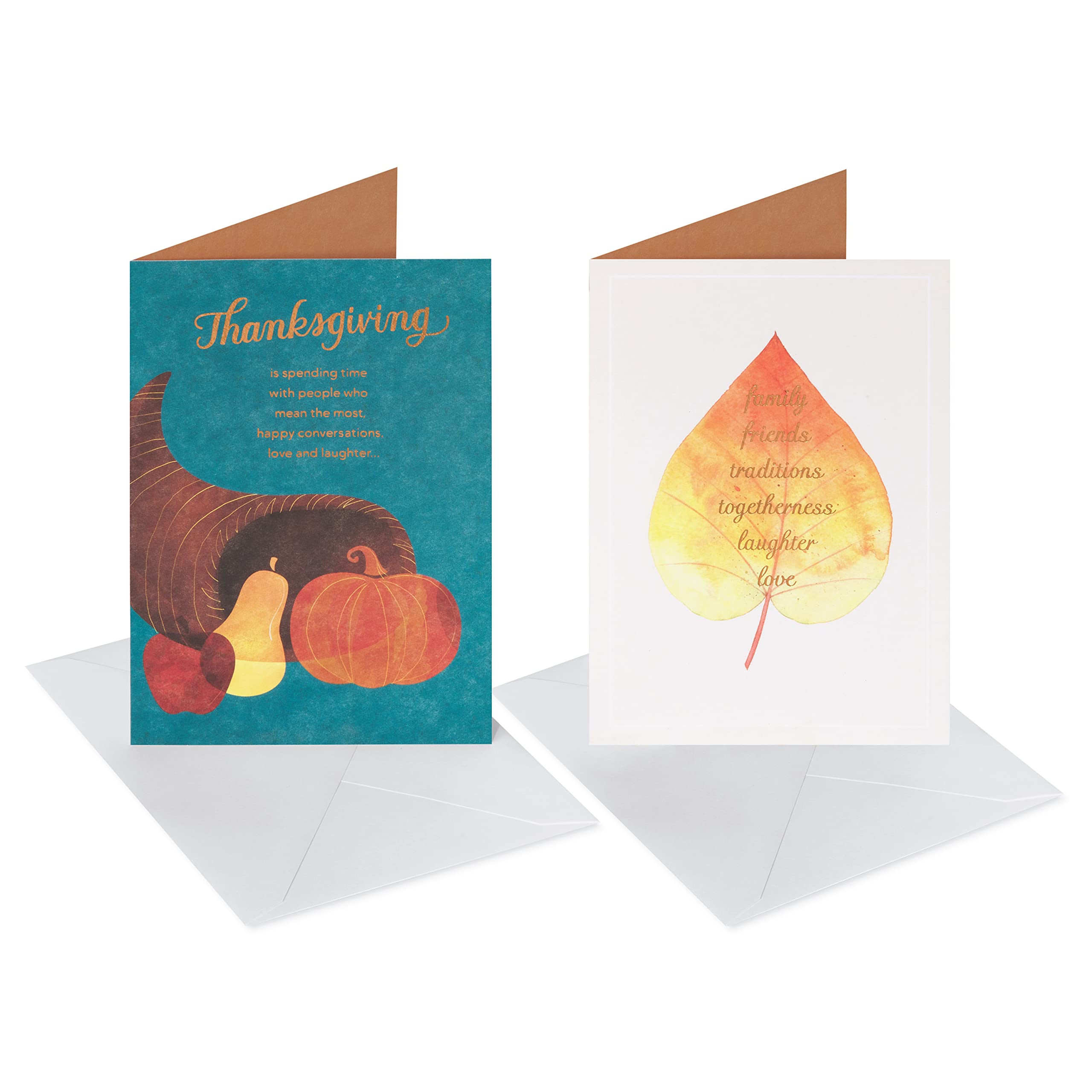 American Greetings Thanksgiving Cards, Giving Thanks and Much To Celebrate (6-Count)