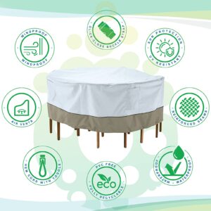 monsoon Large 108 in. Round Patio Table with Chairs Cover 108L x 108W x 29H