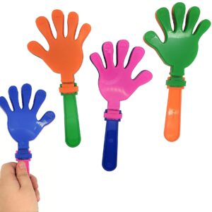 Colorful Large 7" Hand Clappers (12 Pack) Plastic. Perfect Noisemakers for Parties, Sporting Events, Graduation Celebrations, Birthday Surprise Party or any other Noise Requiring Occasion!