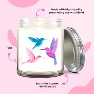 1OAK Lavender Scented Candles - Hummingbird Gifts for Women - Hummingbird Candle - Made in USA