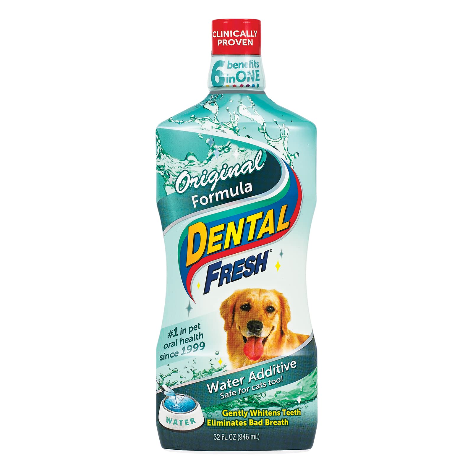 DENTAL FRESH Water Additives Bundle for Dogs & Cats,Original Formula 32oz & Advanced Plaque & Tartar Formula 17oz,Helps improve overall oral health, better breath, and targets plaque & tartar build up