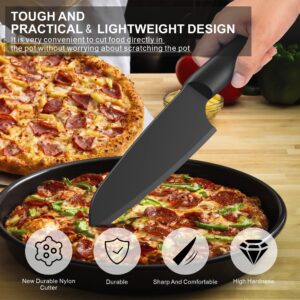 AILUROPODA Nylon Knife, 2-Piece Plastic Kitchen Knife for real cooking and Cutting Pizza, Cakes, Bread, Fruits, Veggies Durable Nylon Kitchen Knife for kids