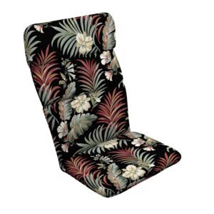 Arden Selections Outdoor Adirondack or Rocking Chair Cushion, 20 x 17, Rain-Proof, Fade Resistant 17 x 20, Simone Black Tropical